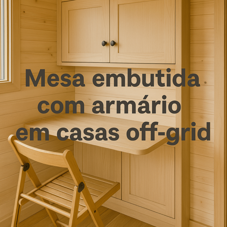12 ideias para armários retráteis e móveis multifuncionais em casas off-grid