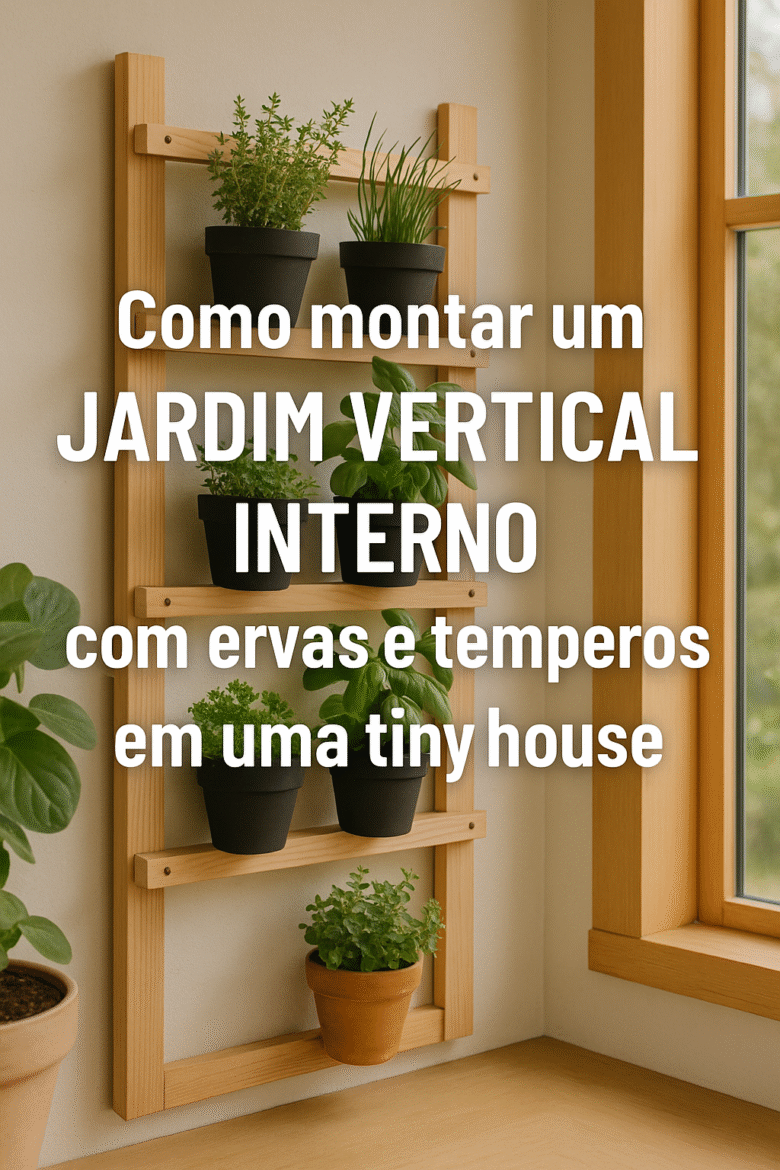 Descubra como criar um jardim vertical interno em sua tiny house e tenha temperos frescos sempre à mão, mesmo em espaços reduzidos.