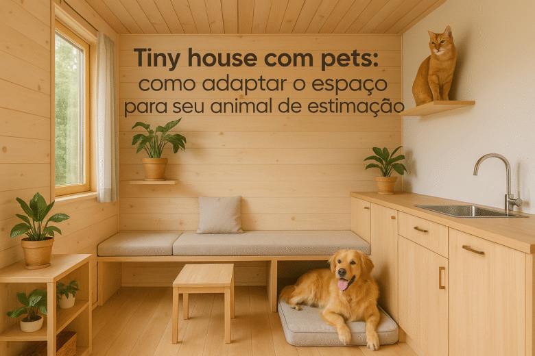 Adapte sua tiny house para cães e gatos com conforto e praticidade. Confira dicas essenciais para viver bem com pets em espaços reduzidos!