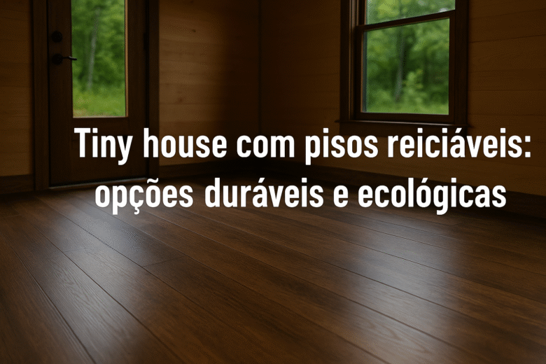 Tiny house com pisos recicláveis