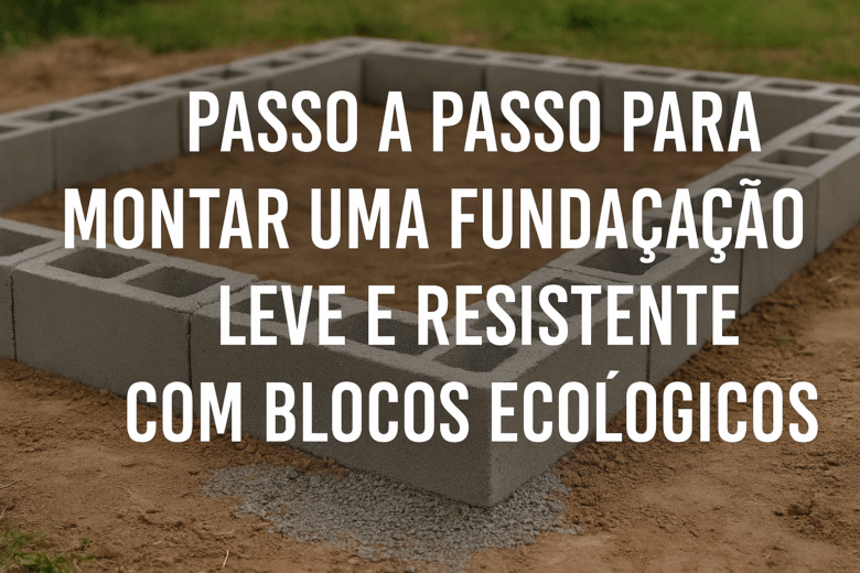 Como montar uma fundação leve e resistente com blocos ecológicos