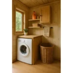 Guia prático para criar uma lavanderia eficiente em tiny houses com pouco espaço. Ideal para quem busca vida off-grid e organização.