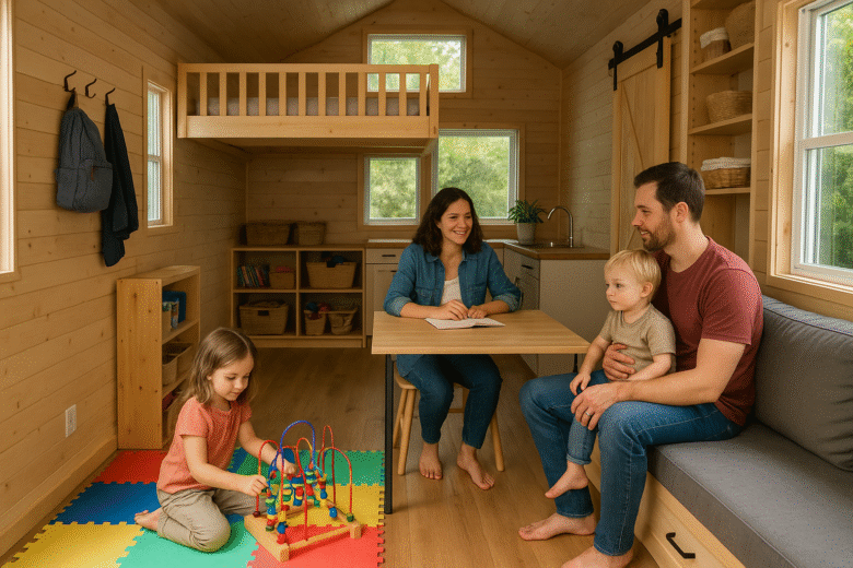Descubra como criar ambientes infantis seguros e funcionais em tiny houses. Ideal para pais que querem unir praticidade e afeto.